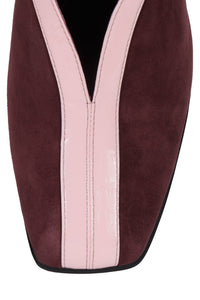 STRAITS Jeffrey Campbell Slingback Wedge Wine Suede Pink