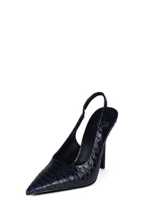 SURPASS Jeffrey Campbell Slingback Heel Navy Snake
_hover