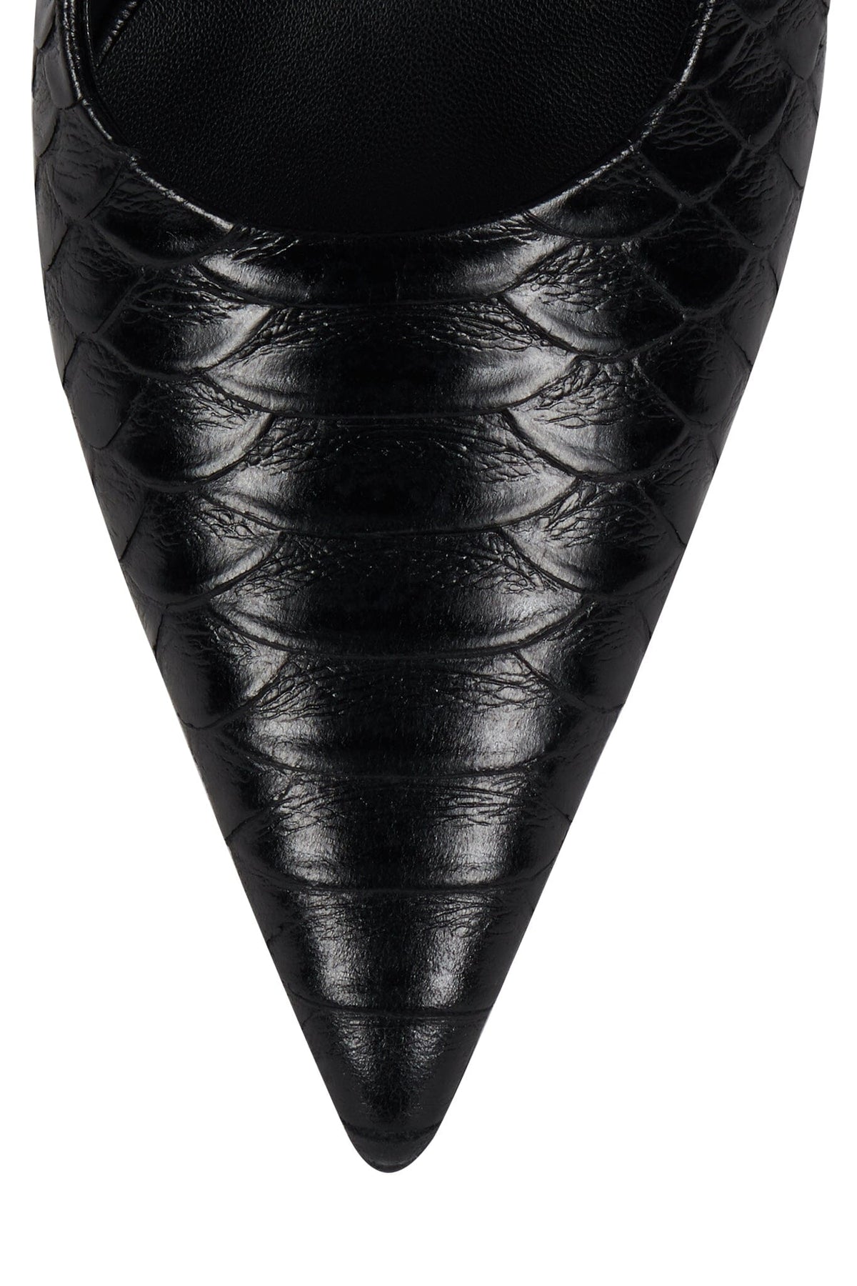 SURPASS Jeffrey Campbell Slingback Heel Black Snake