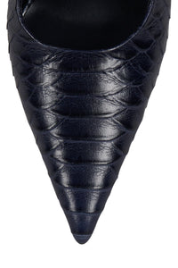 SURPASS Jeffrey Campbell Slingback Heel Navy Snake