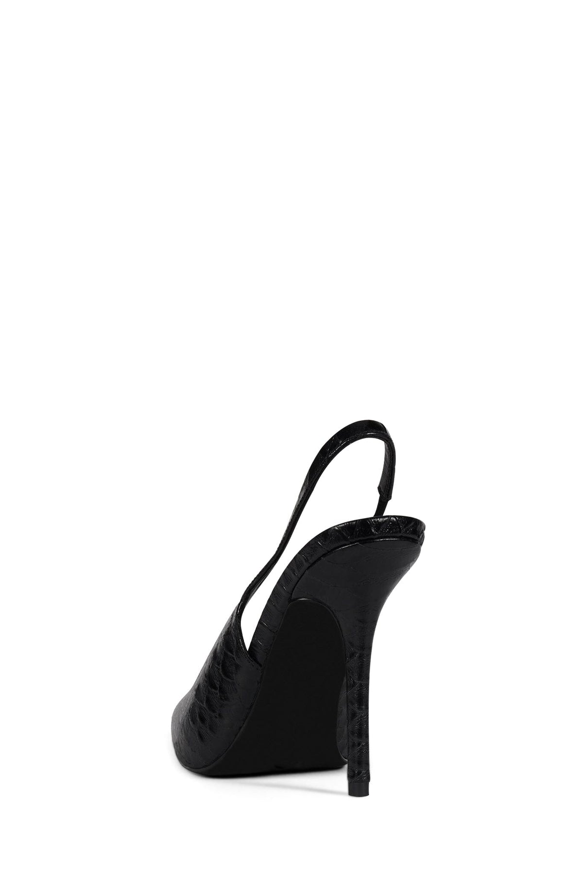 SURPASS Jeffrey Campbell Slingback Heel Black Snake