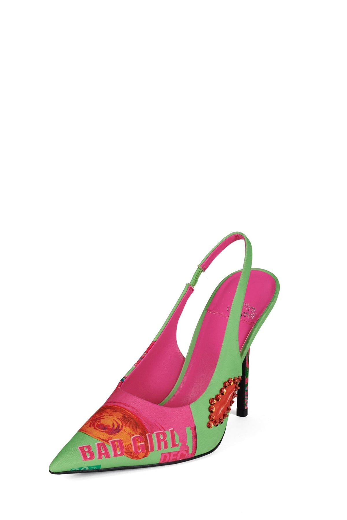 SURPASS Jeffrey Campbell Slingback Pumps Green Bad Girl Combo
_hover
