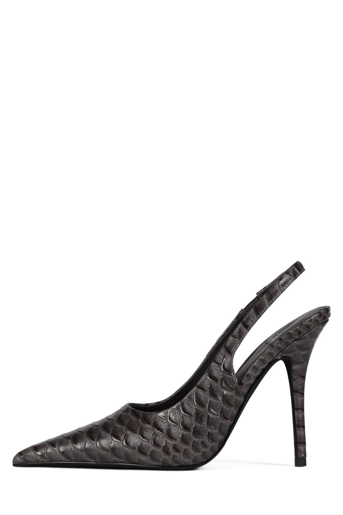 SURPASS Jeffrey Campbell Slingback Heel Grey Snake