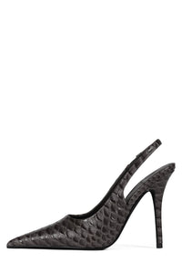 SURPASS Jeffrey Campbell Slingback Heel Grey Snake