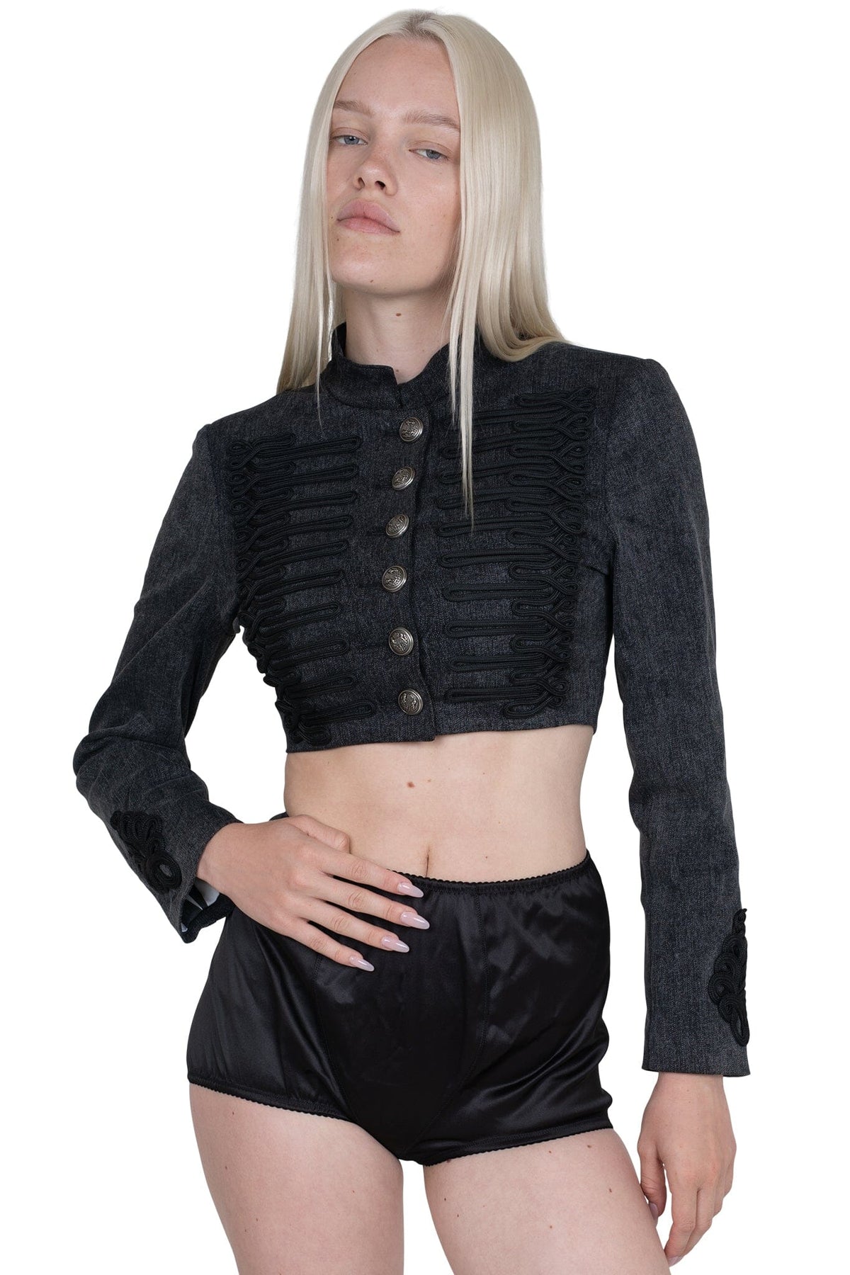 SURRENDER Jacket Black Washed Denim 