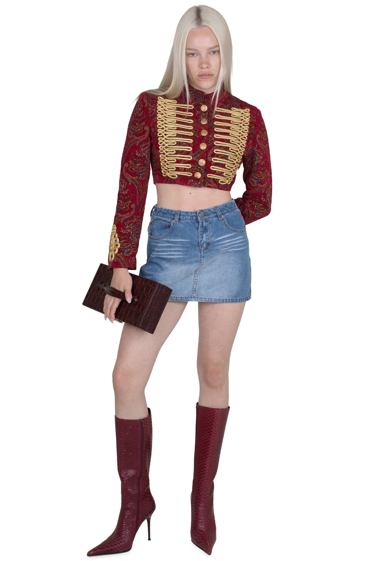 SURRENDER Jacket Red Tapestry