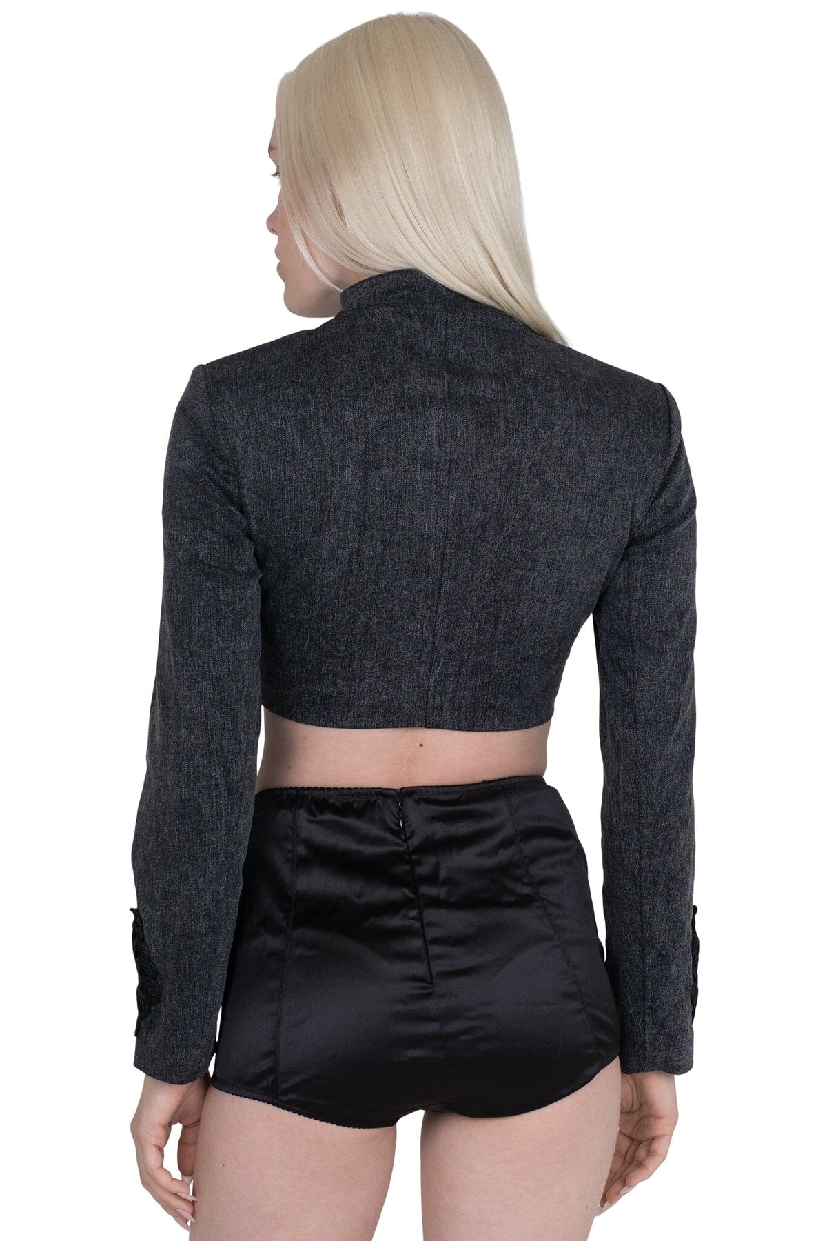 SURRENDER Jacket Black Washed Denim _hover