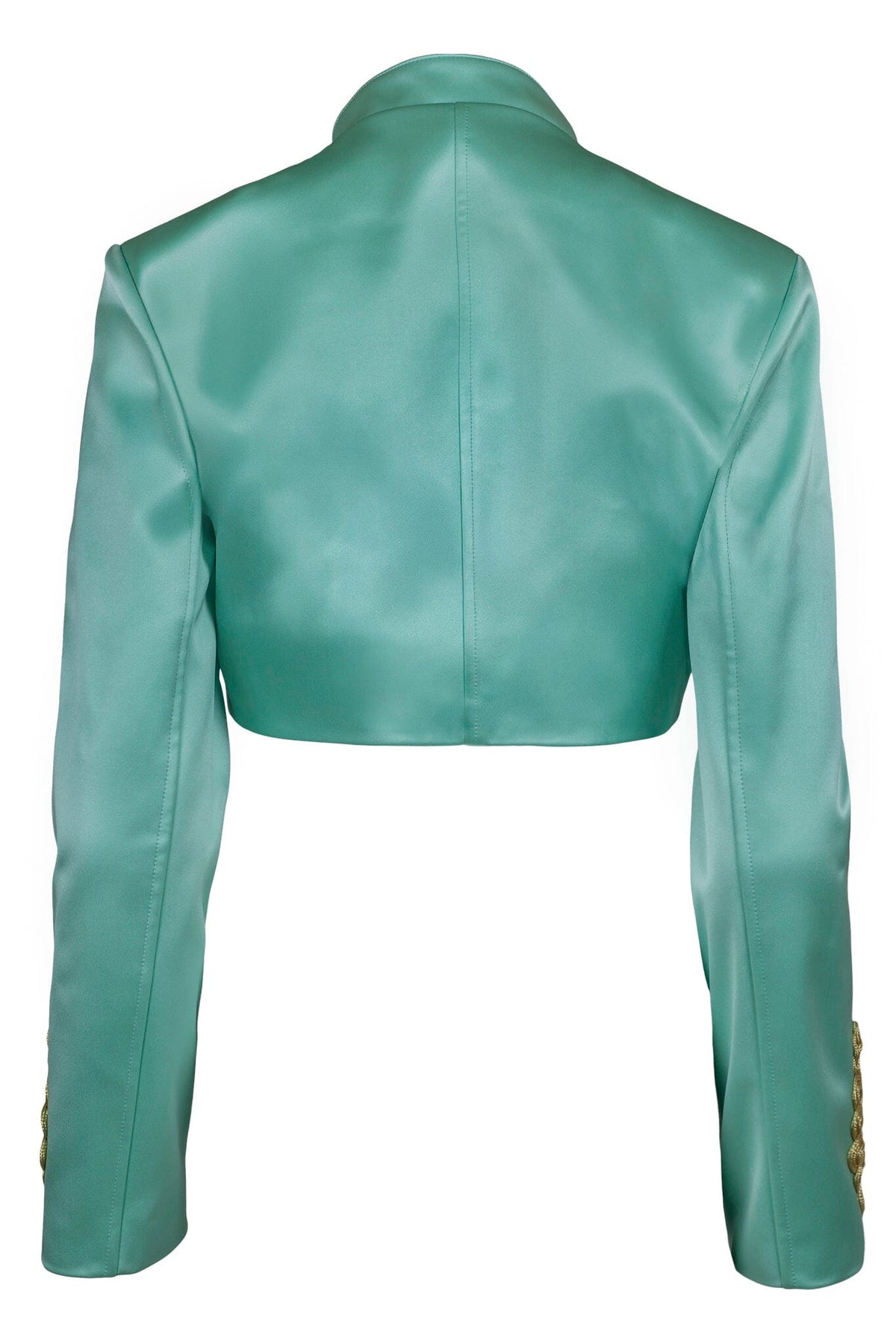 SURRENDER Jacket Teal Satin 