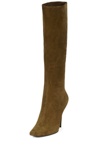SUSANNA-K Heeled Boot Khaki Suede _hover