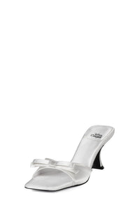 SWEET-ON-U Jeffrey Campbell Heeled Sandal White Satin _hover