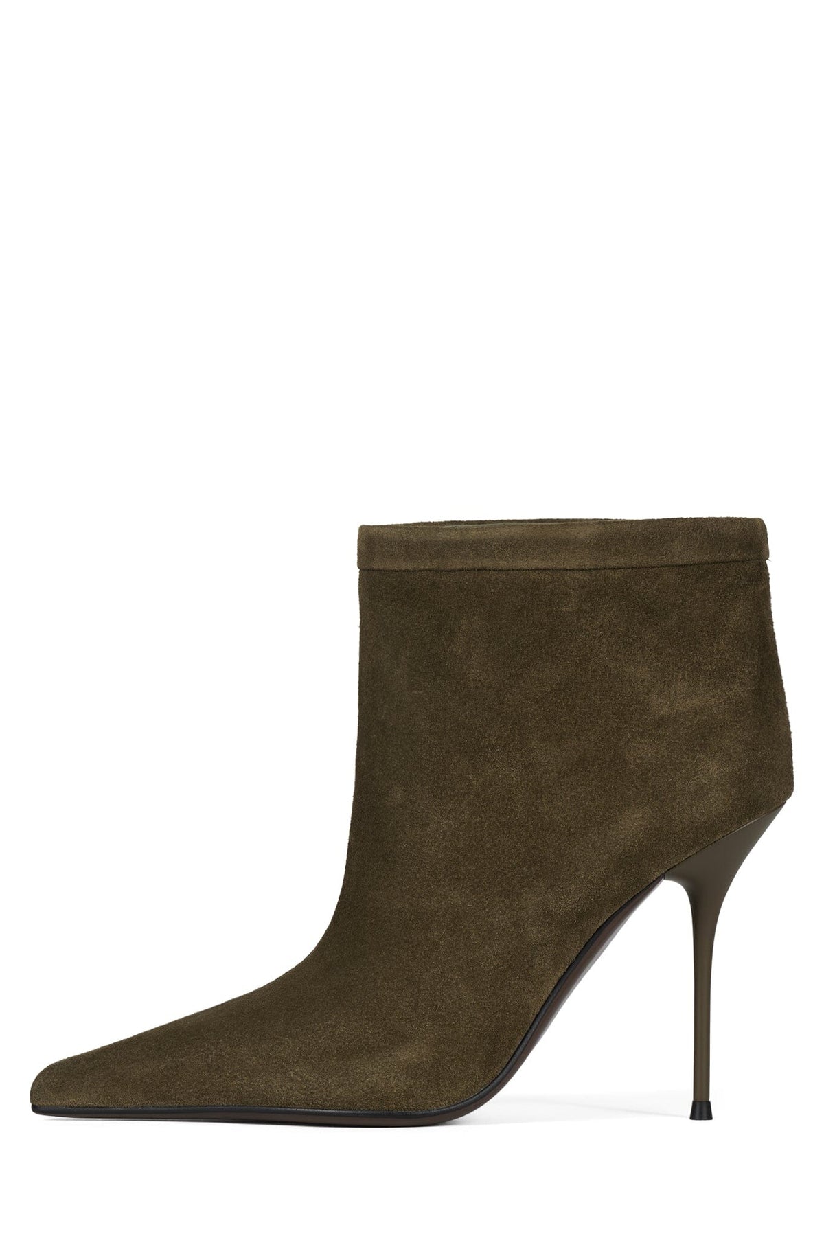 TAKE-IT Stiletto Bootie Olive Suede