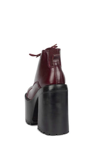 TAKEOFF Jeffrey Campbell Platform Bootie Wine