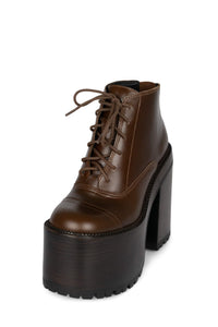 TAKEOFF Jeffrey Campbell Platform Bootie Brown