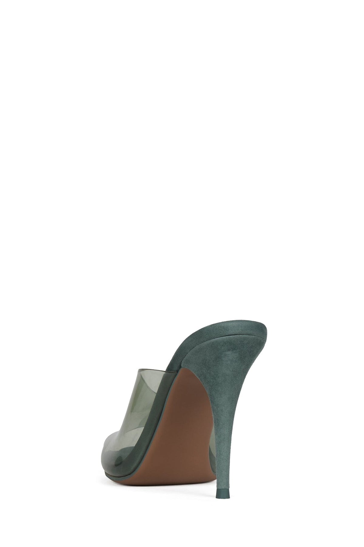 TEXTING-V Heeled Sandal Dusty Blue Suede Combo