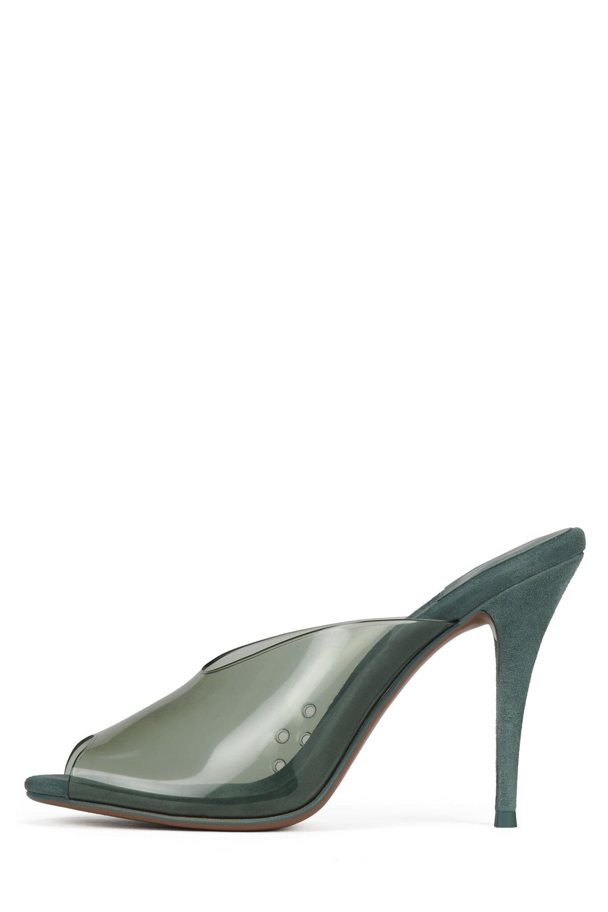 TEXTING-V Heeled Sandal Dusty Blue Suede Combo