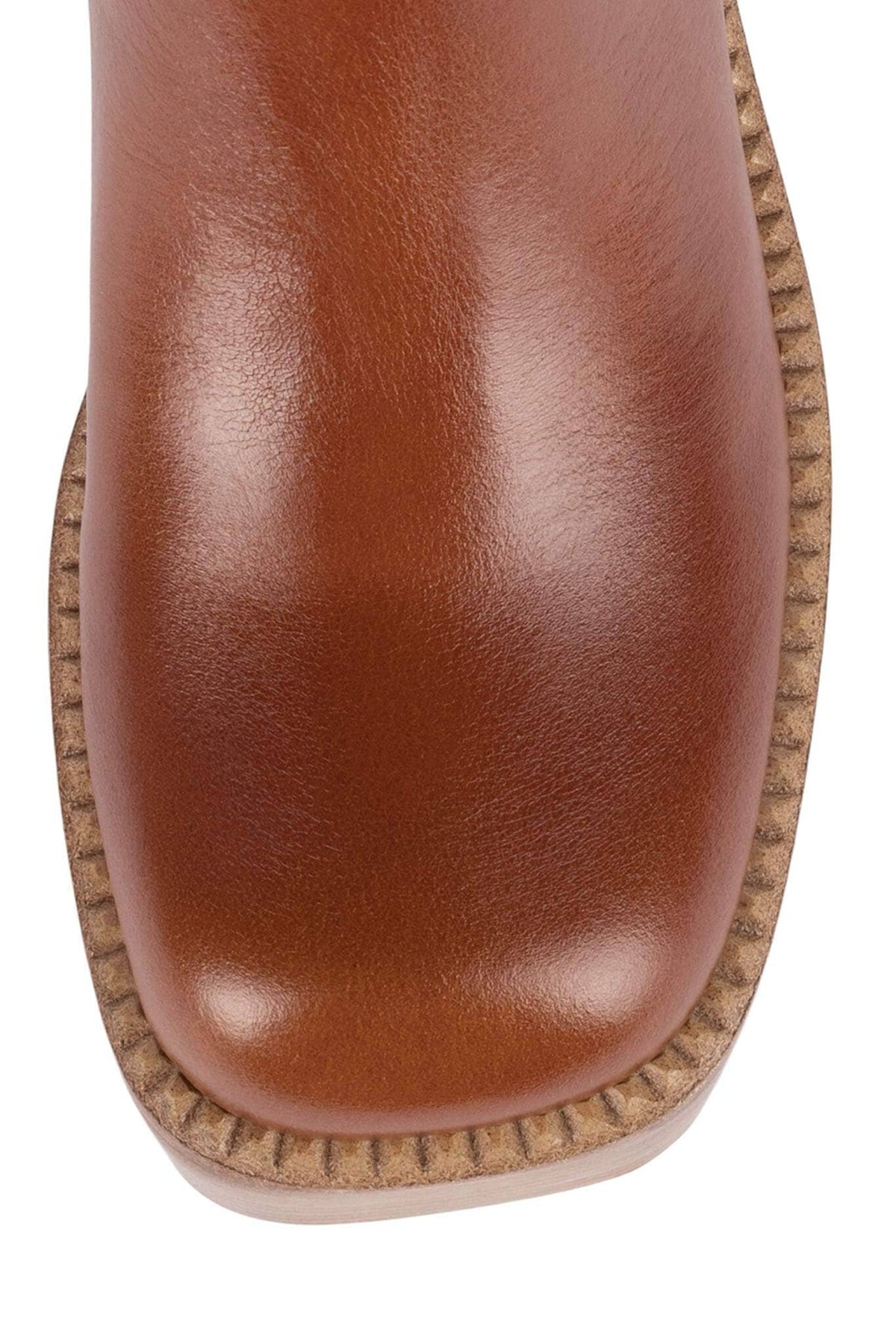 THE-BAND Jeffrey Campbell Knee-High Boot Tan Natural Stack