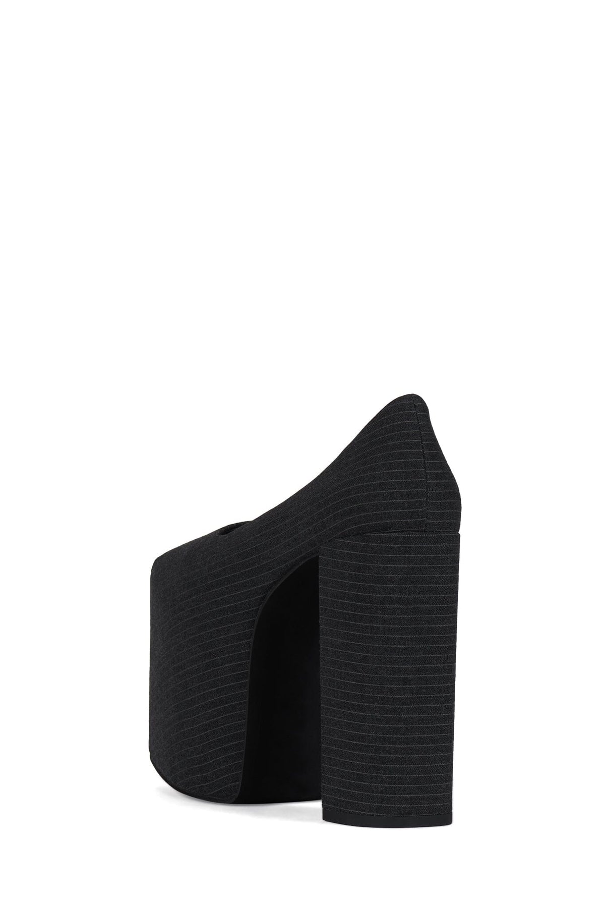THE-DRAMA Jeffrey Campbell Platform Pump Dark Grey Pinstripe