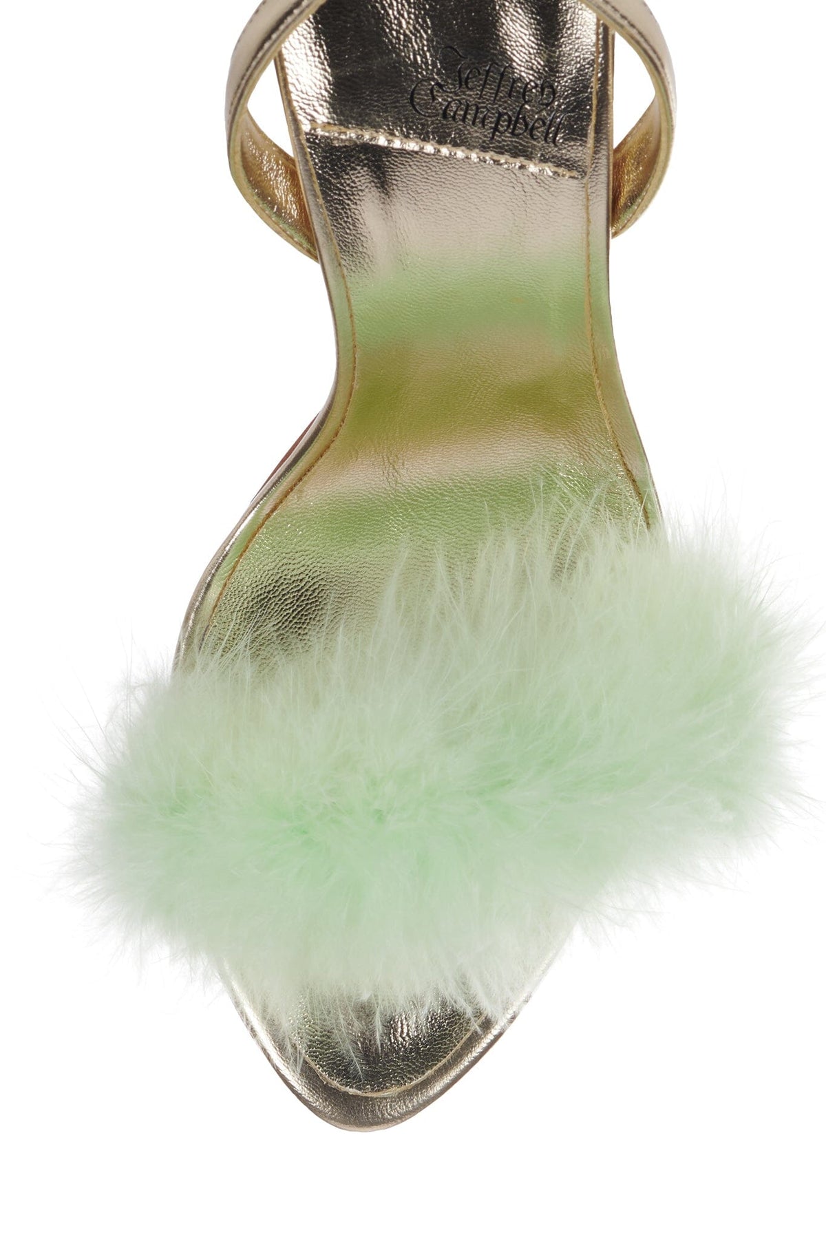 THE-FRUG Jeffrey Campbell Slingback Sandal Light Gold Green Combo