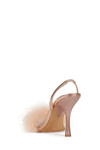 THE-FRUG Jeffrey Campbell Slingback Sandal Rose Gold Peach Combo