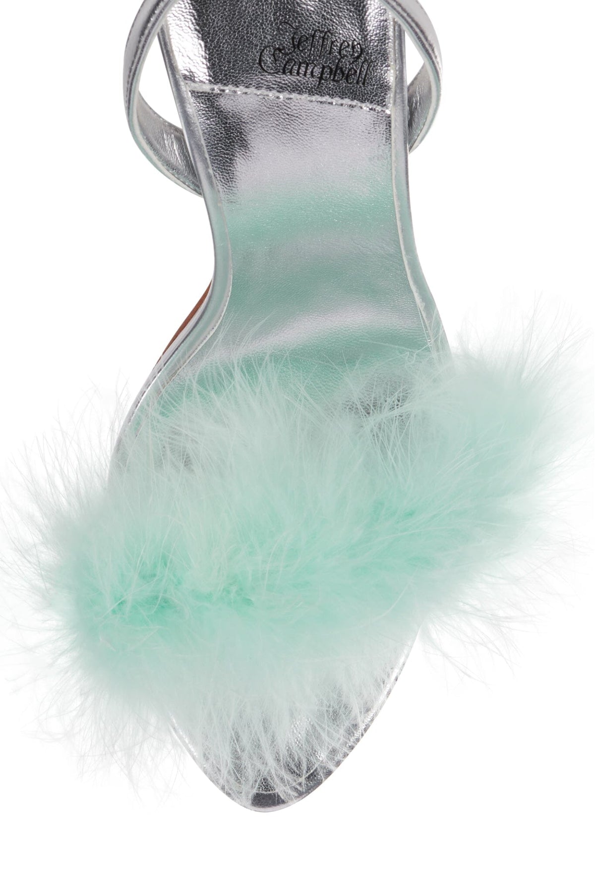 THE-FRUG Jeffrey Campbell Slingback Sandal Silver Mint Combo