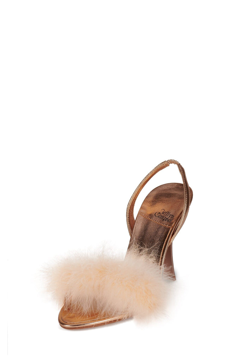 THE-FRUG Jeffrey Campbell Slingback Sandal Rose Gold Peach Combo
_hover