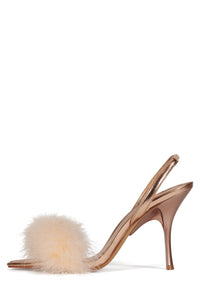 THE-FRUG Jeffrey Campbell Slingback Sandal Rose Gold Peach Combo