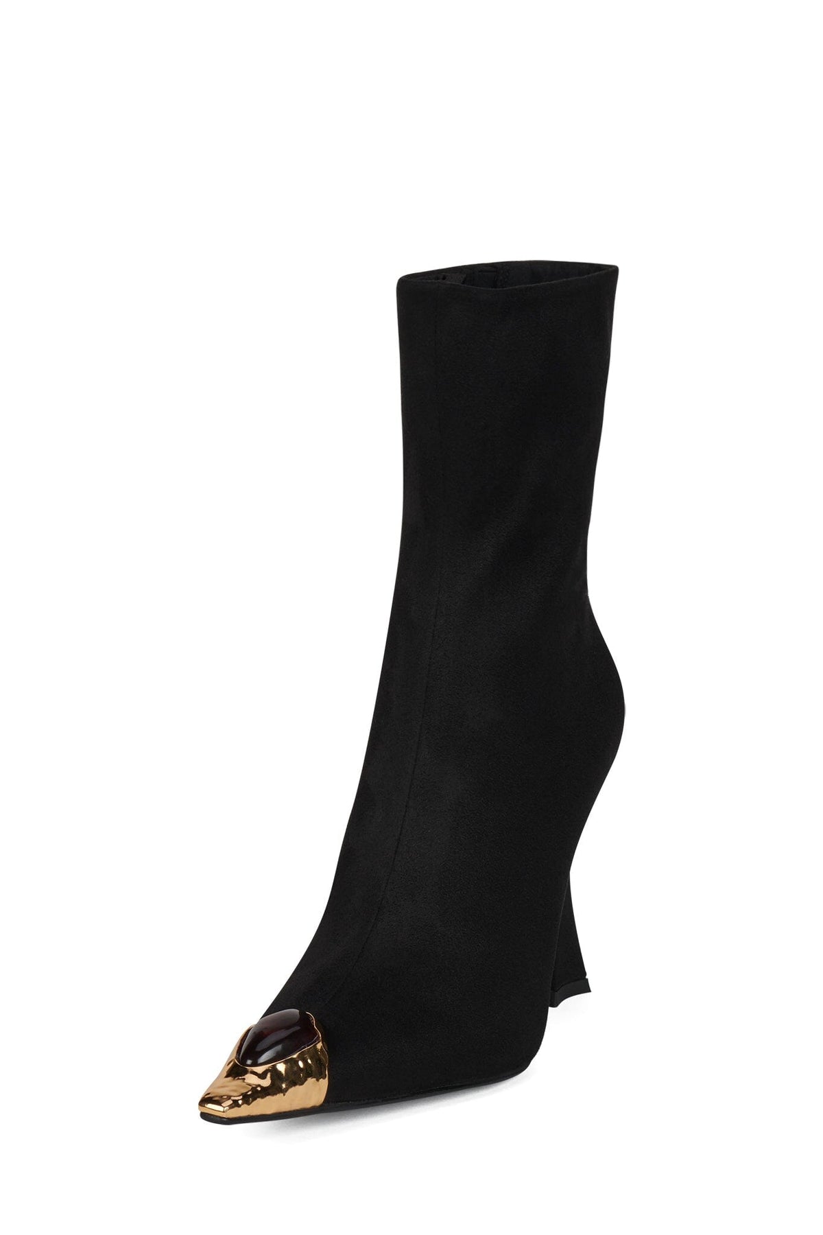 THE-STONE Jeffrey Campbell Ankle Boot Black Suede Gold Tortoise
_hover