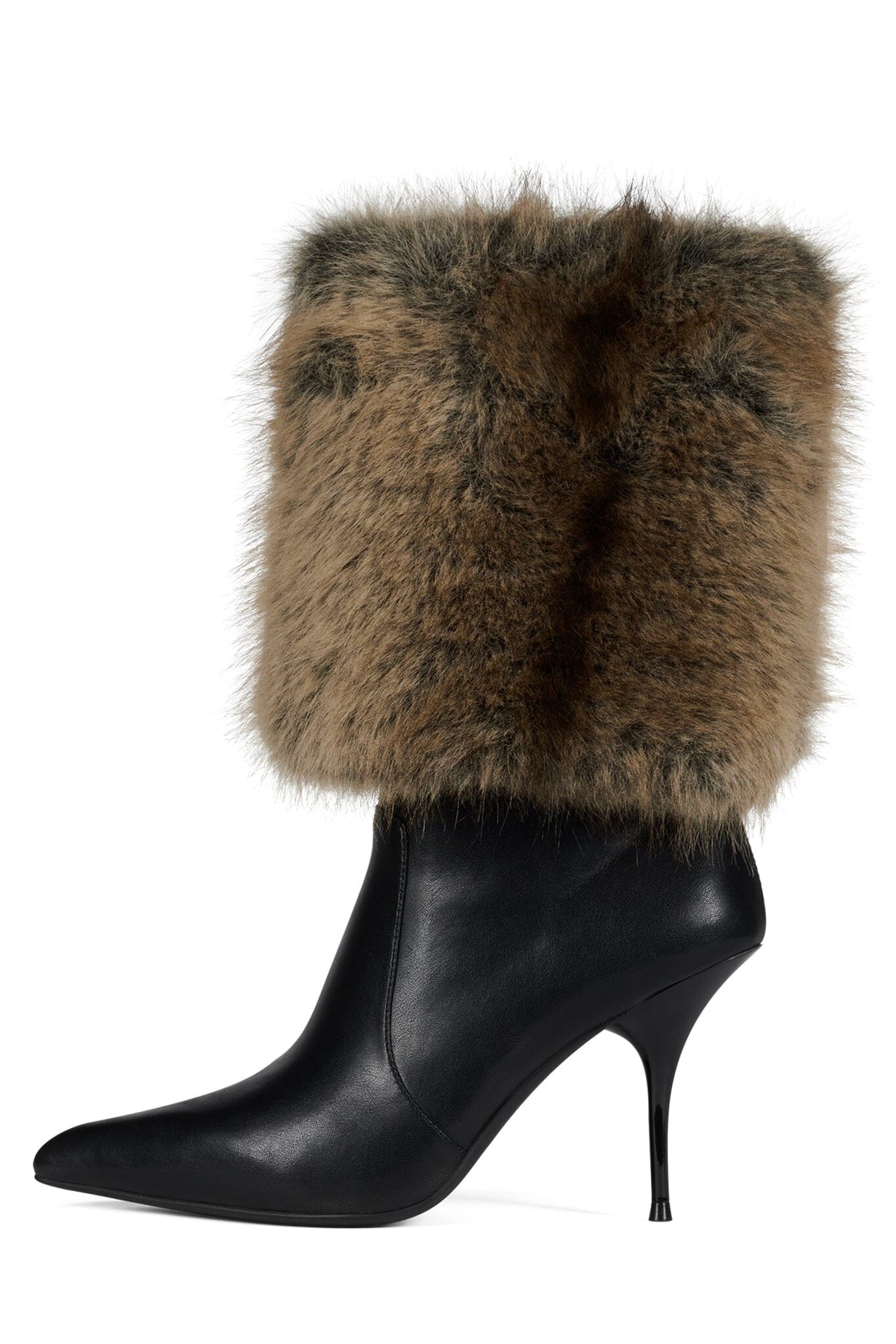 THERMAL Jeffrey Campbell Stiletto Boot Black Brown Combo
