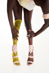 THREE-6-5 Jeffrey Campbell Heeled Sandal Pink Metallic Gold
_hover
