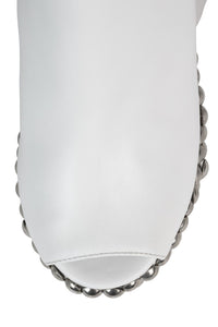 TICK Jeffrey Campbell Platform Booties White