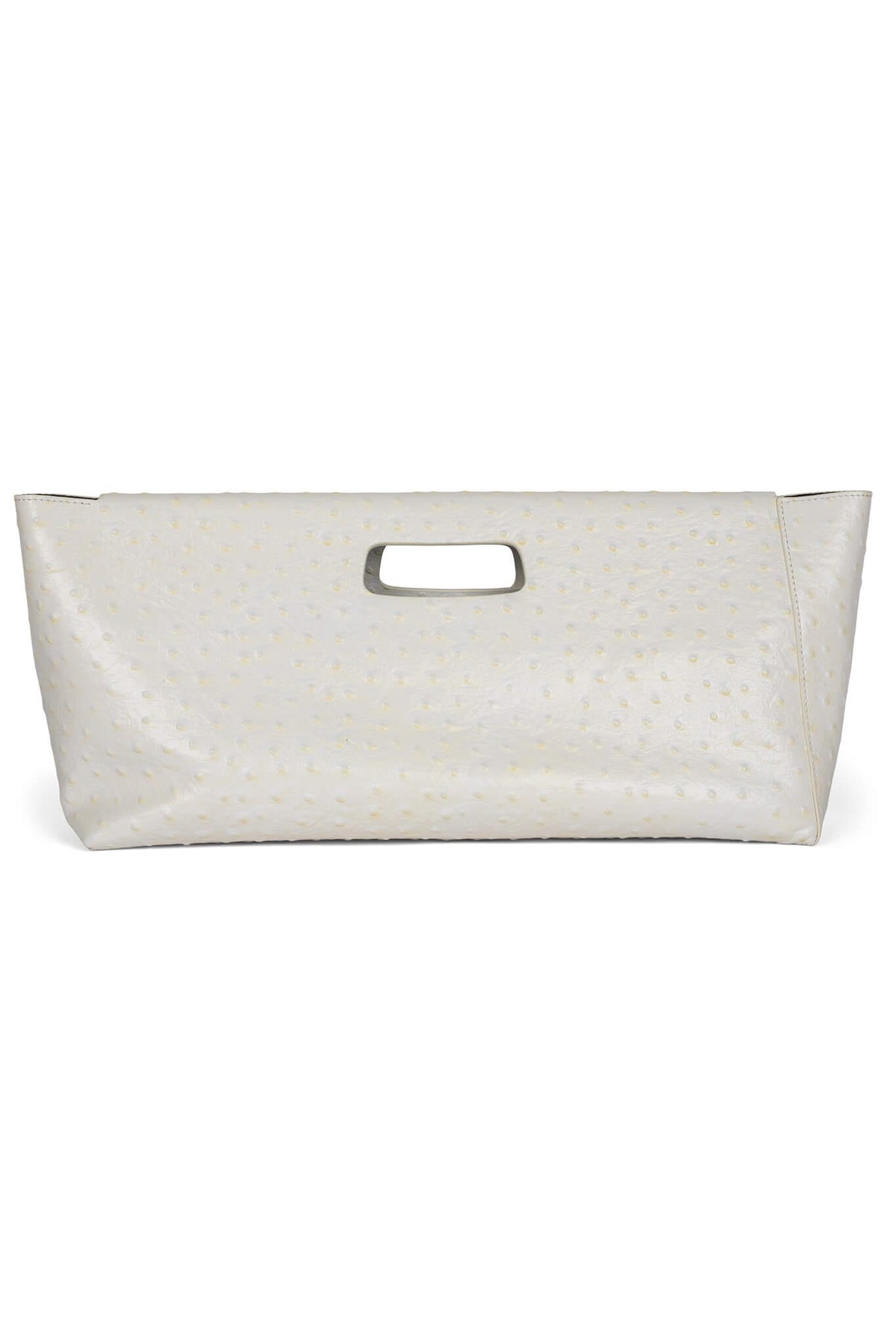 TOOLBOX Jeffrey Campbell Clutch White Ostrich