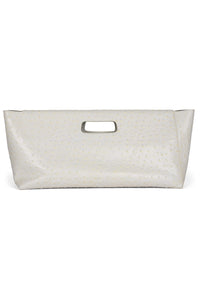TOOLBOX Jeffrey Campbell Clutch White Ostrich