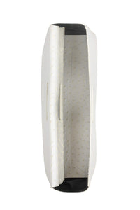 TOOLBOX Jeffrey Campbell Clutch White Ostrich 