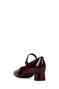 TOP-CLASS Jeffrey Campbell Mary-Jane Wine Crinkle Patent