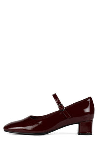 TOP-CLASS Jeffrey Campbell Mary-Jane Wine Crinkle Patent