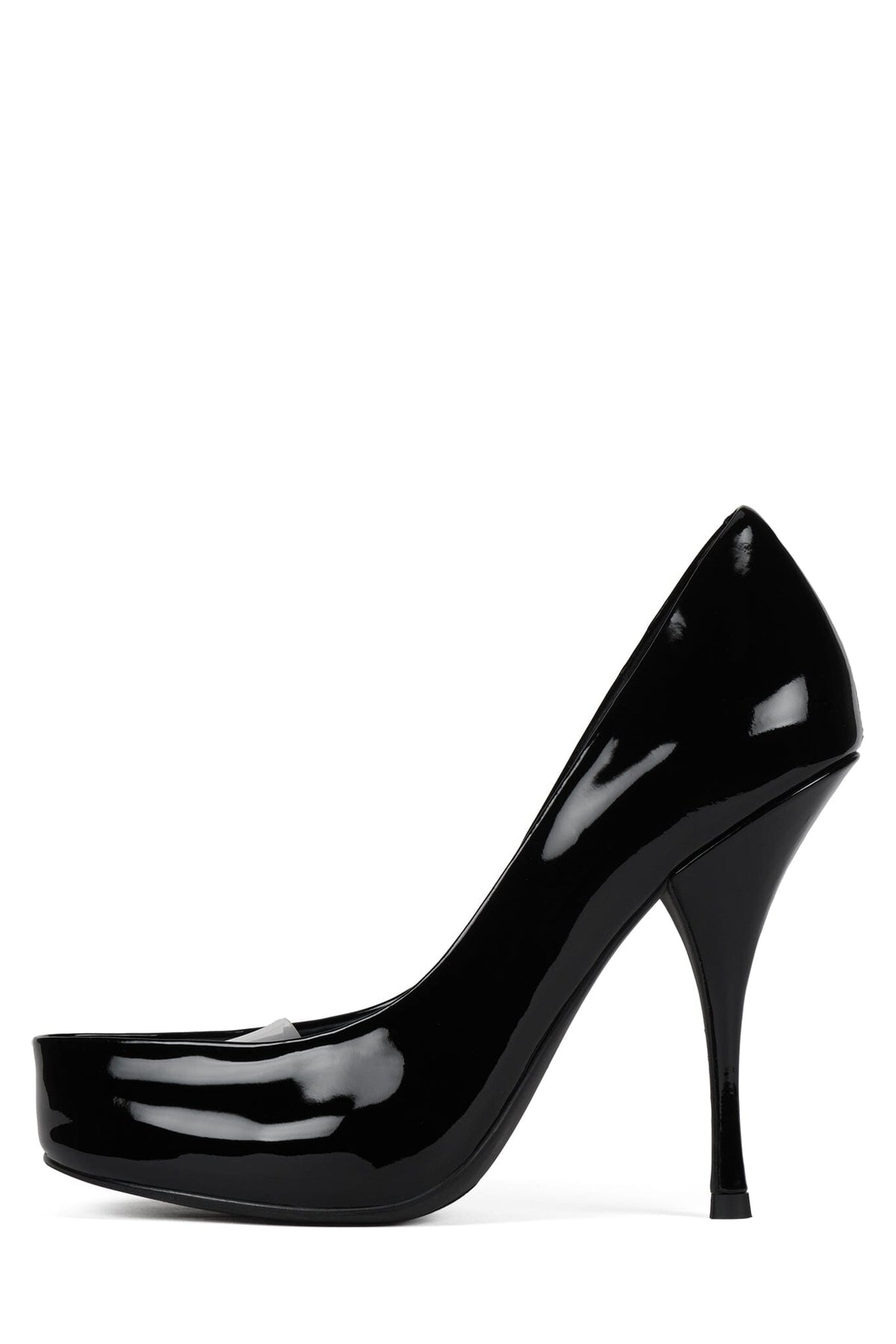 TOP-DOWN Heeled Sandal Black Patent