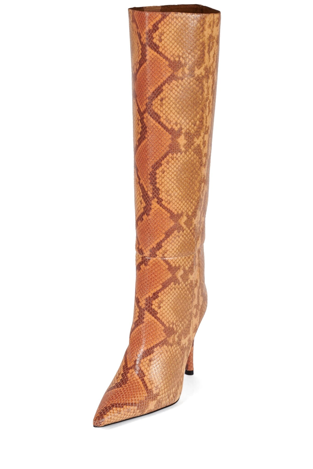 TRILLA Jeffrey Campbell Knee-High Boots Orange Python
_hover