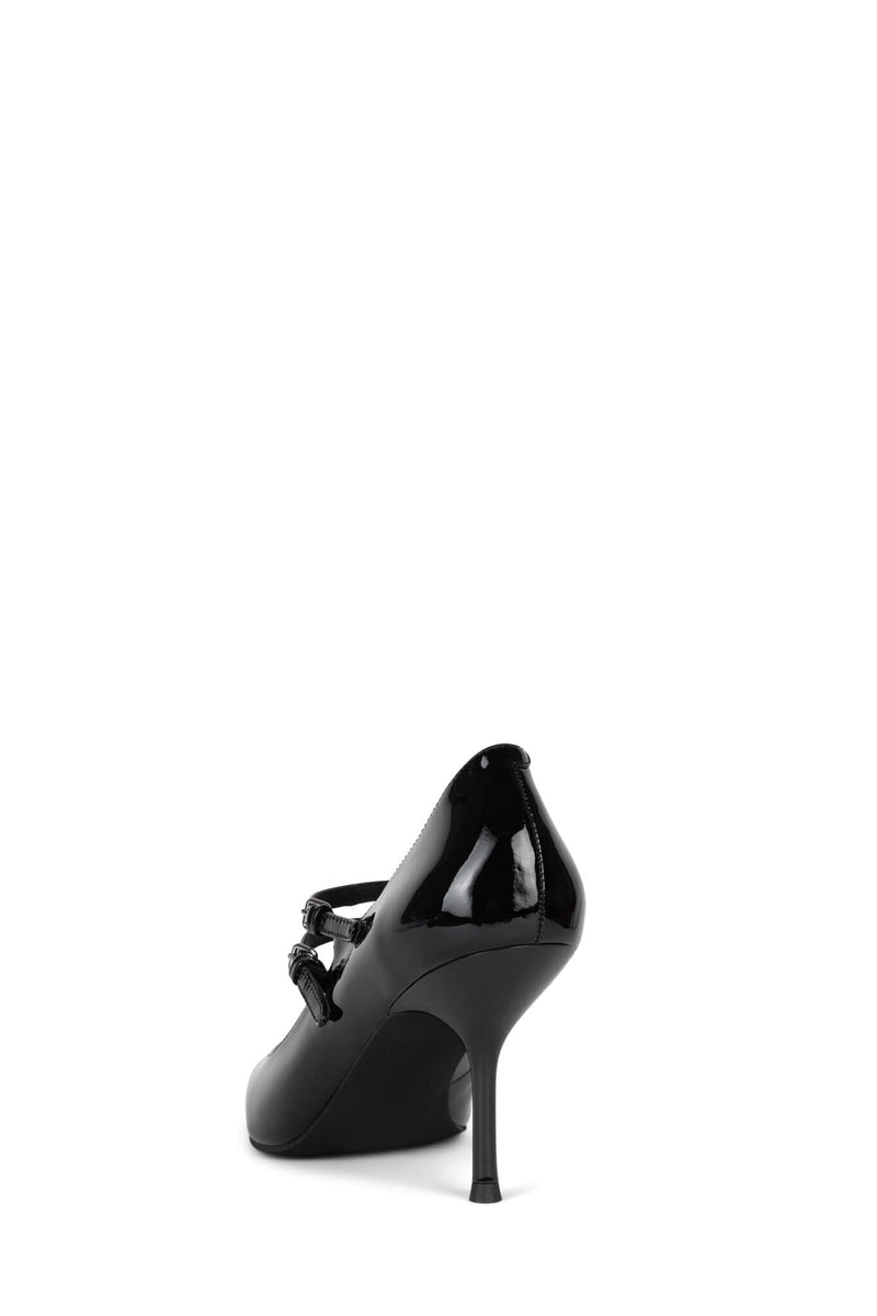 TYPIST Jeffrey Campbell Heeled Mary Janes Black Patent