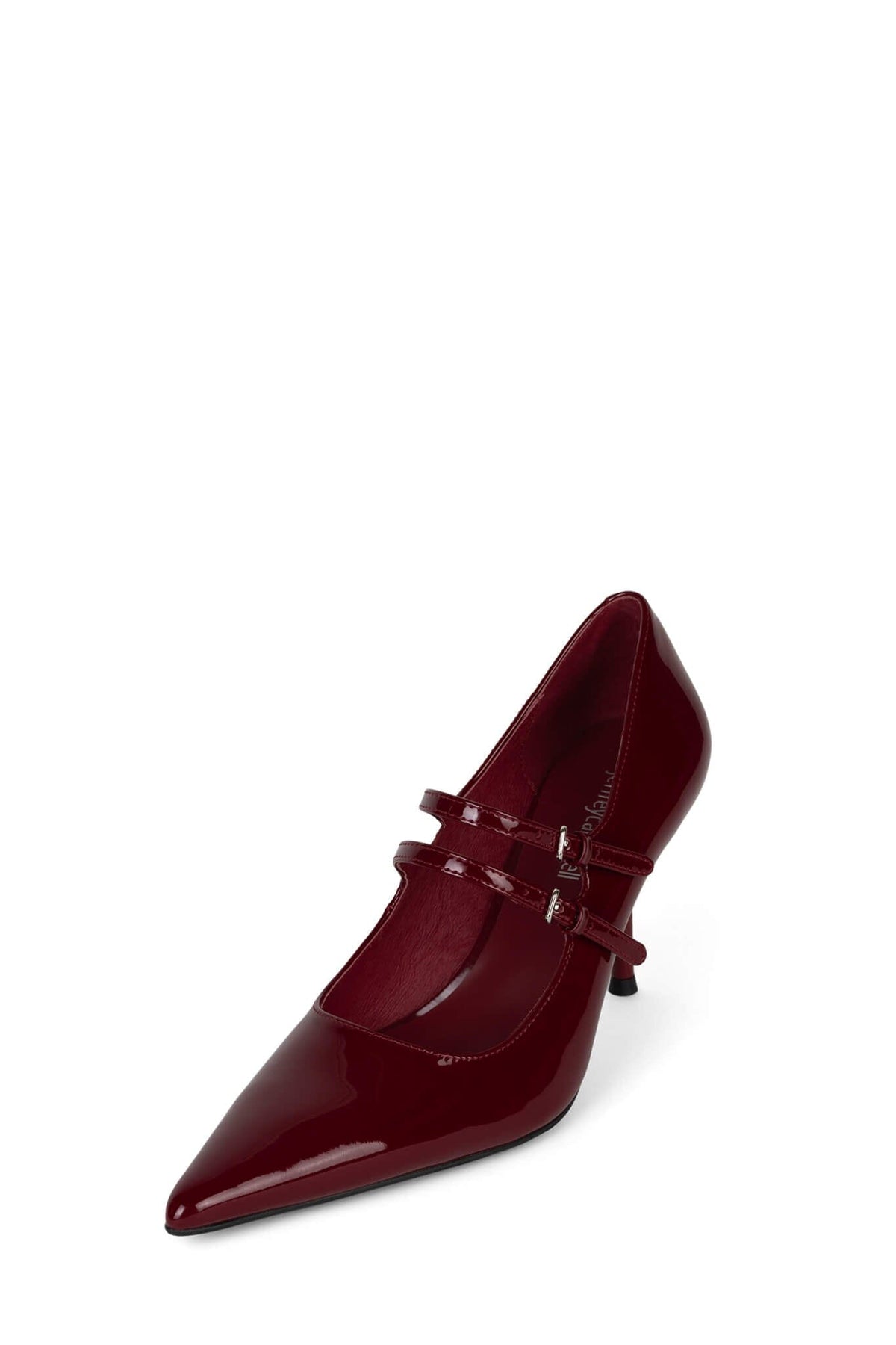 TYPIST Jeffrey Campbell Heeled Mary Janes Cherry Red Patent