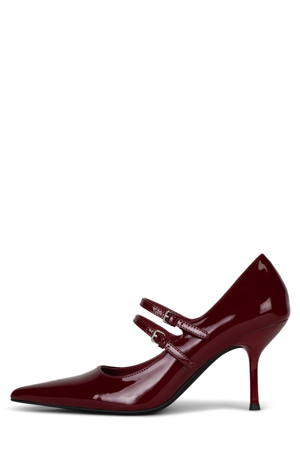 TYPIST Jeffrey Campbell Heeled Mary Janes Cherry Red Patent