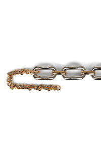 UNLOCKED BELT Jeffrey Campbell Chain Link Belt Gold Silver Combo