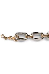 UNLOCKED BELT Jeffrey Campbell Chain Link Belt Gold Silver Combo