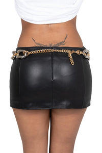 UNLOCKED BELT Jeffrey Campbell Chain Link Belt Gold Silver Combo