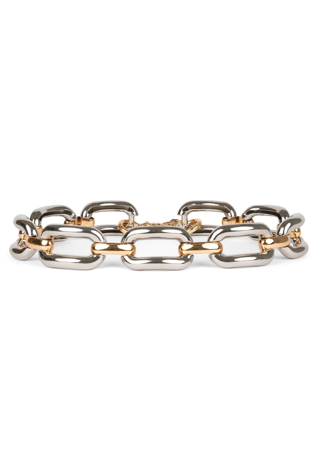 UNLOCKED BELT Jeffrey Campbell Chain Link Belt Gold Silver Combo