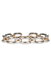 UNLOCKED BELT Jeffrey Campbell Chain Link Belt Gold Silver Combo