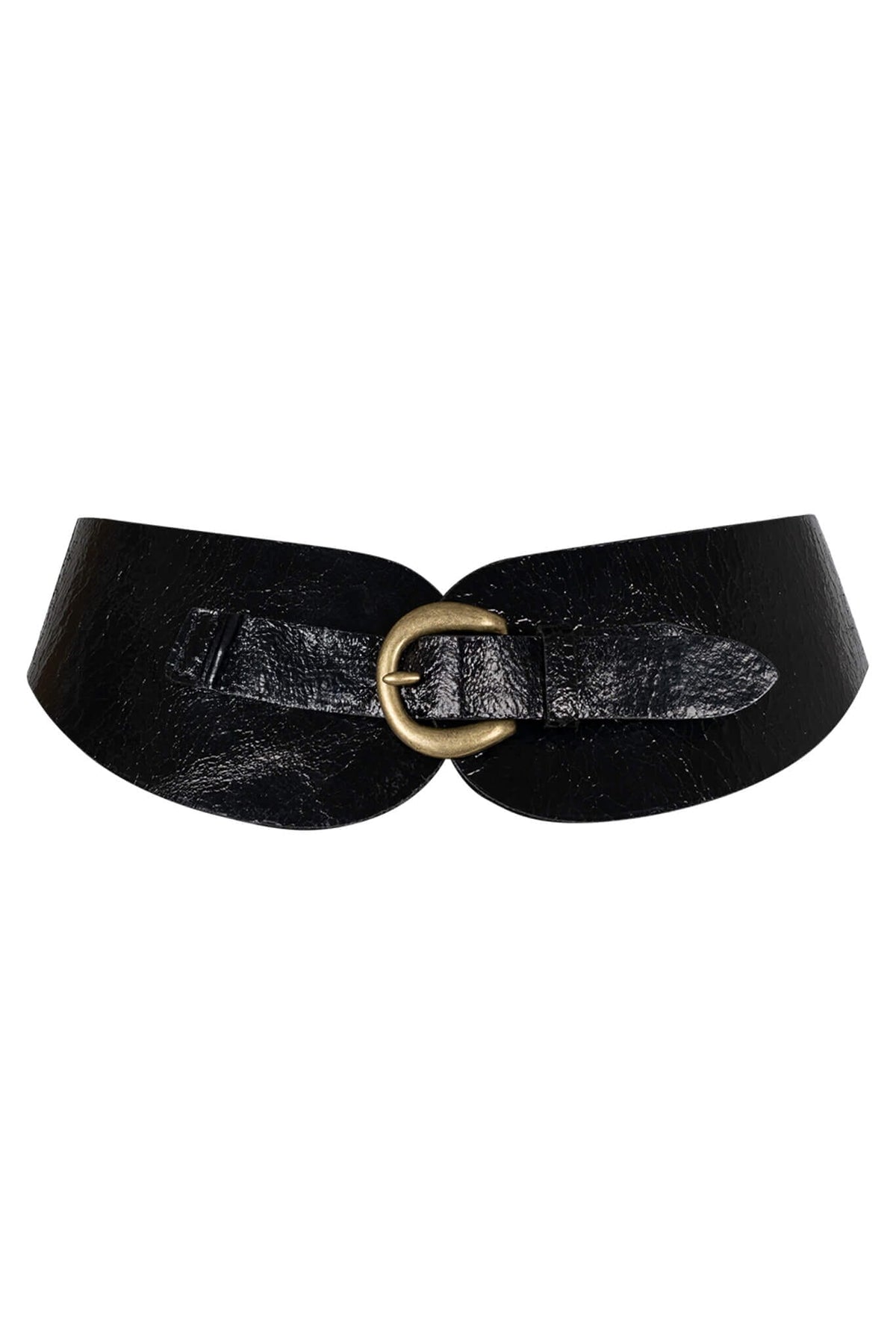 VAN-HUNT Jeffrey Campbell Chunky Belt Black Crackle Bronze 
_hover