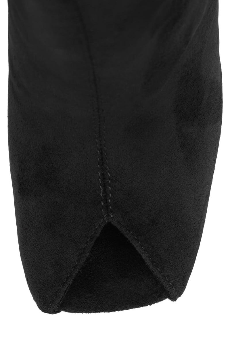 VANIA Jeffrey Campbell Knee-High Boot Black Suede Combo