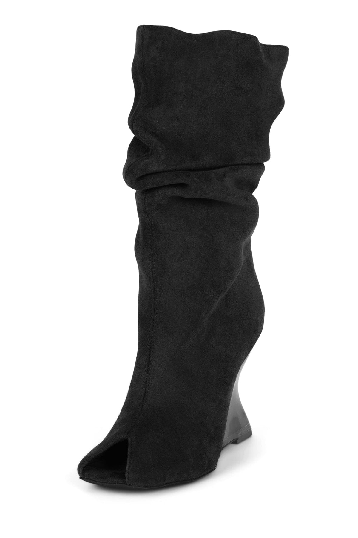 VANIA Jeffrey Campbell Knee-High Boot Black Suede Combo