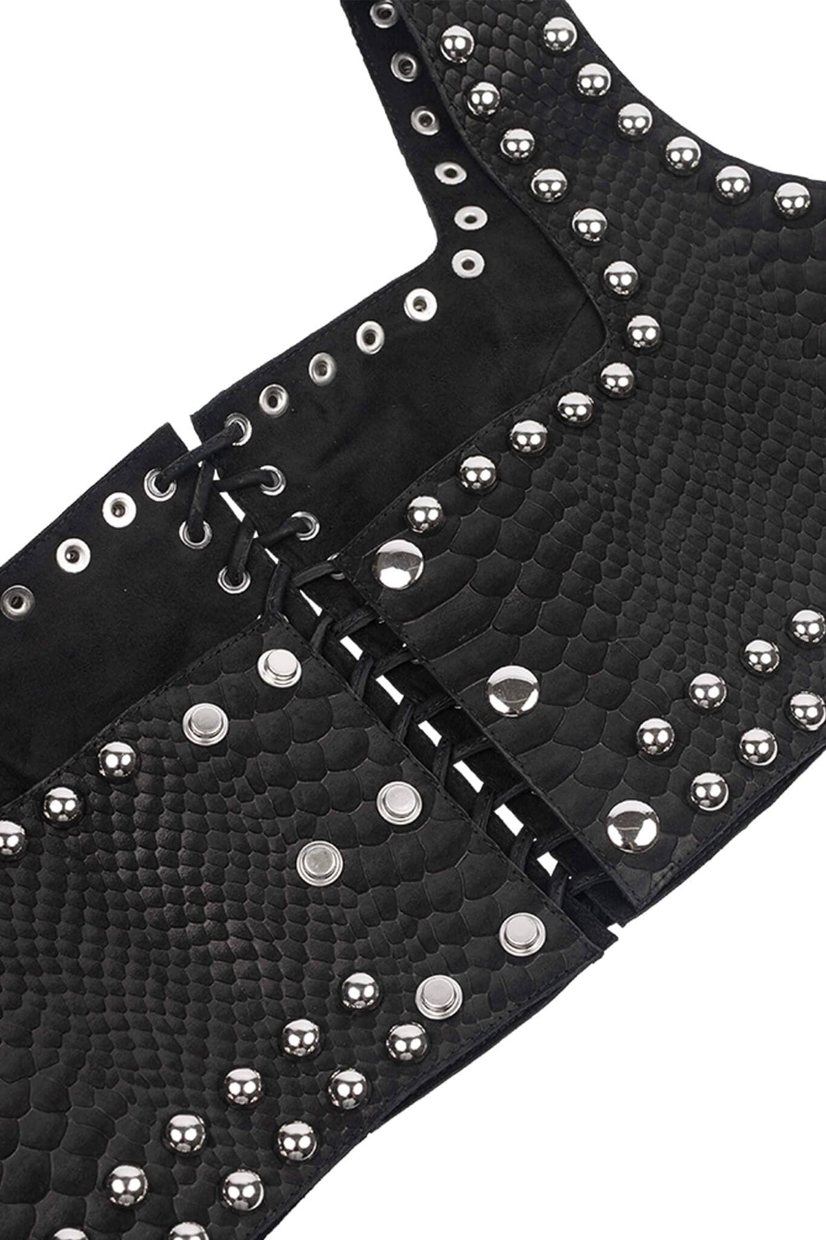 VESTED-ST Jeffrey Campbell Crop Top Black Snake Silver
