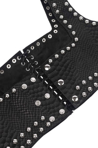 VESTED-ST Jeffrey Campbell Crop Top Black Snake Silver